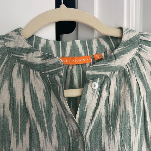 Oliphant Pocket Dress Tashkent Green White - Picture 3 of 6